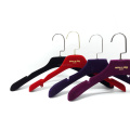 Black/Red/Purple Color Plastic Velvet Suit Hanger for Female